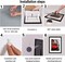 Picture Frame Set of 4, Black Photo Frame with Mat Display Pictures 6x8 or 8.5x11, PVC Glass, for Wall Home Office Decor